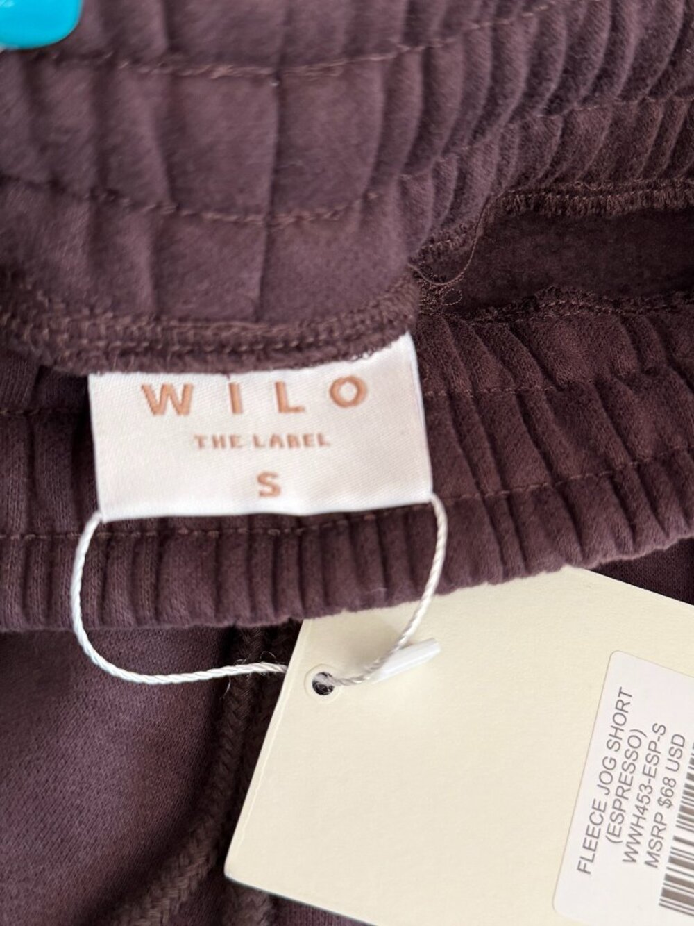 WILO The Label Espresso Fleece Jog Shorts Womens SZ Small Loungewear - Picture 5 of 8